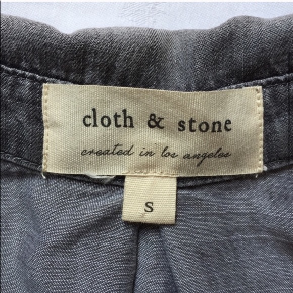 Anthropologie Cloth & Stone Split Back Shirt - Picture 2 of 8